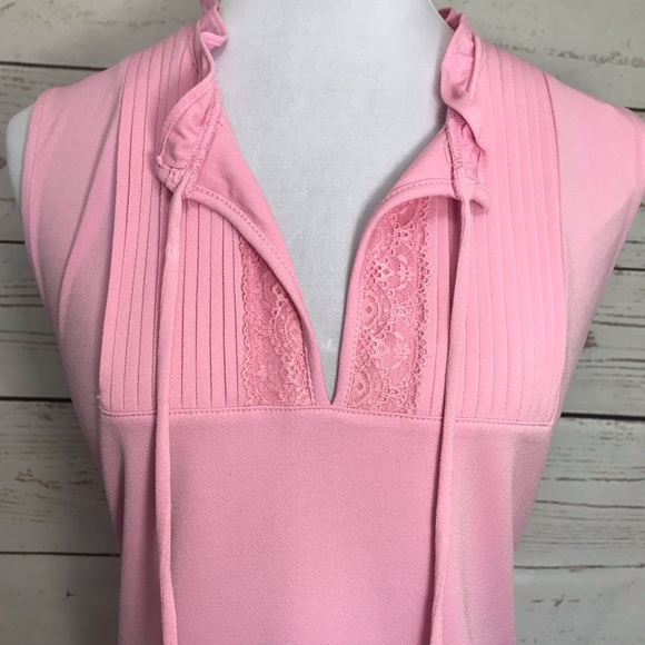 New York & Co. 7th Avenue Lrg Top sleeveless Pink - Picture 3 of 5
